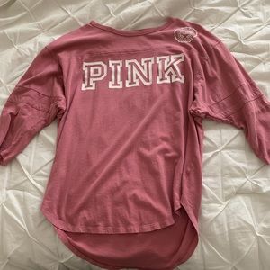 PINK shirt with half-length sleeves